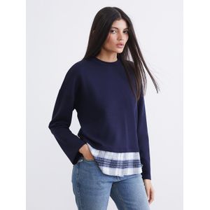 LC Waikiki Plaid Oversize Soft Touch Women's Sweatshirt