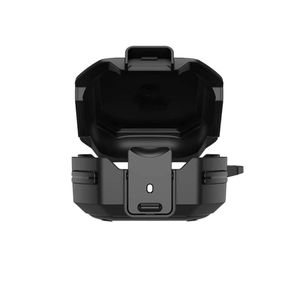 Samsung Galaxy Buds Live (2020) Galaxy Buds Pro (2021) Galaxy Buds 2 (2021) Case with Chrome Security Lock Shockproof Cover Black Black