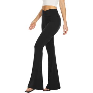 Fashion (black)Classic Slim White Flare Pants For Women 2023