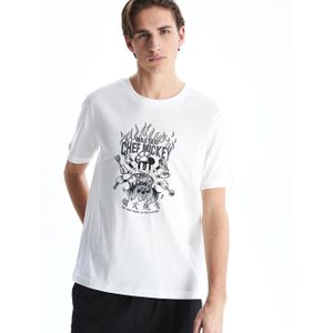 LC Waikiki Crew Neck Mickey Mouse Printed Jersey Men's T-Shirt