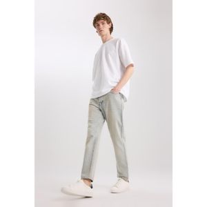 Defacto 100% Cotton 90's Slim Fit Dar Fit High Waist Slim Leg Jeans Trousers