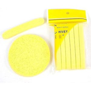 عبوة إسفنج مضغوطة لإزالة المكياج وتنظيف الوجه، تحتوي على 12 قطعة