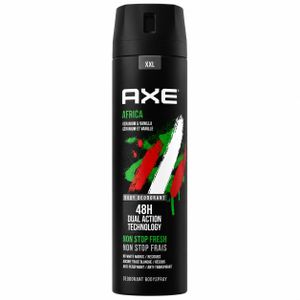 Axe Africa Deodorant Body Spray 250ML for Men - مزيل عرق بخاخ للرجال برائحة التوابل الأفريقية الدافئة والحمضيات المنعشة للحماية اليومية من روائح الجسم