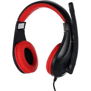 Gigamax  سماعات رأس جيجاماكس GM530 فوق الأذن - تدعم منفذين للميكروفون وسماعات الرأس - اللون: أسود/أحمر