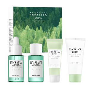 Centella ترافيل كيت من سنتيلا مدغشقر، تي تريكا، روتين متكامل 4 منتجات للبشرة بحجم سفر من خط تي تريكا المخصص للبشرة الدهنية والمختلطة والمعرضة للشوائب - 110مل