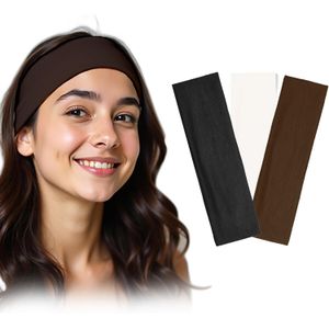 أربطة رأس قطنية 95% قطن، أربطة رياضية للتعرق للنساء والرجال، أربطة رأس للتمرين، رباط رأس للجري، رباط رأس رياضي للتنس، 3 قطع