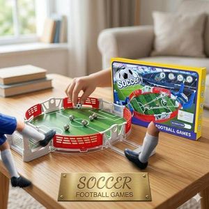 Plastic soccer game with four balls, great design for kids, 9-piece set - multi-colored