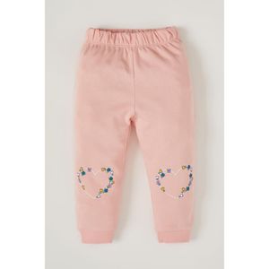 Defacto Regular Fit Flower Trousers - Pink