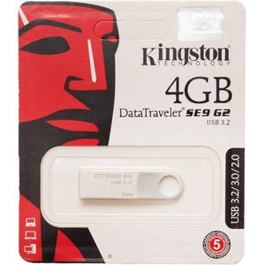 فلاشة كينجستون DataTraveler SE9 G2 سعة 4 جيجابايت USB 3.0 - فضي