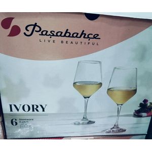 Pasabahce Turkish glass serving set for drinks and juices, 6 pieces