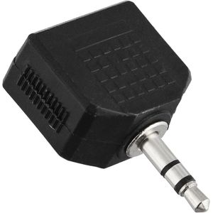 محول موزع كيبل كورد لسماعات الراس الصوتية 3.5 ملم، واحدة لمحول جاك واي 1 الى 2 ستيريو، أسود