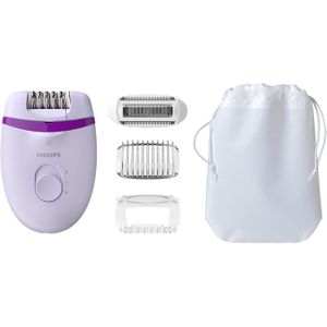 Philips جهاز إزالة الشعر ساتينيل اسينشال من فيليبس صغير الحجم مع كيبل وأربعة ملحقات (موديل BRE275/30)
