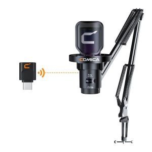 Comica   EJoy Uni Pro D RGB Wireless/USB-C Mic Desktop Stand (Black)