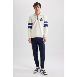 Defacto Man Slim Fit Trousers - Navy