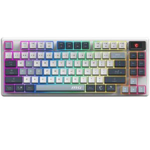 MSI لوحة مفاتيح الألعاب اللاسلكية Forge GK600 TKL - فضي
