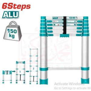 TOTAL سلم تلسكوبي 6 درجات - 2.0 متر (THLAD08061)
