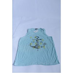 Andora Andora Sleeveless Standard Fit Dress - white -green -2XL