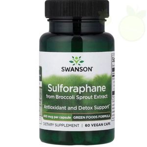 Swanson Sulforaphane from Broccoli Sprout Extract, 400 mcg, 60 Vegan Caps