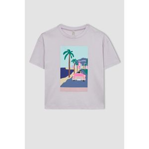 Defacto Oversize Fit Short Sleeve Body - Pink