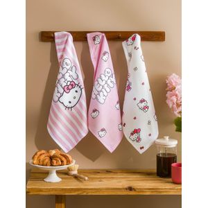 LC Waikiki Hello Kitty Figured Drying Cloth Set Of 3, 40X50 Cm