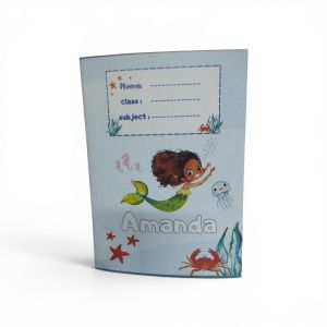 Extra Line Stapled English Ruled School Notebook, 60 Sheets, Mermaid Design, Duplex Cover, 16 x 22.5 cm