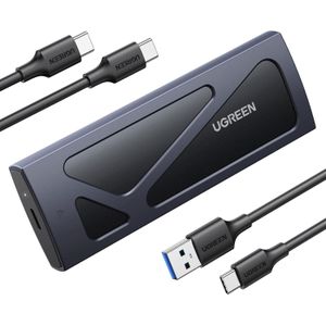 Ugreen علبة قرص صلب SSD من نوع M.2 NVMe بسرعة 10 جيجابت في الثانية مع كابلين - 15512