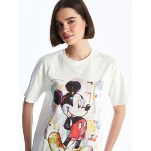 LC Waikiki - LC Waikiki Crew Neck Mickey Mouse Printed Short Sleeve Women's T-Shirt