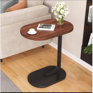 ترابيزة C-Side Table أنيقة - طاولة جانبية تنزلق تحت الأثاث - سطح بيضاوي 40 سم للتنظيم - تصميم عصري وعملي لكل غرفة (خفيفة الوزن)