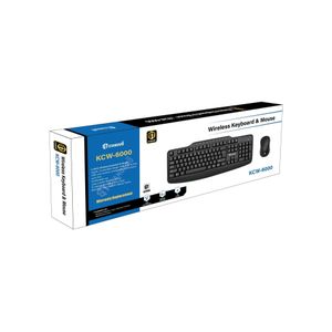 Standard ST KCW6000 2.4GHz Wireless Keyboard & Mouse Combo with stable 10m connection and USB nano receiver.