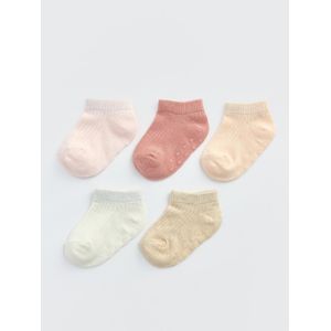 LC Waikiki Ribbed Baby Girl's Trainer Socks 5 Pack