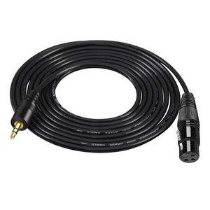 Black Zinc Alloy Head XLR Microphone Cable 1M Cannon Double Shielded 6.35Mm  Male To 3