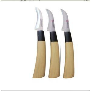 3 قطع سكينة فواكه بيد خشبية عالية الجودة