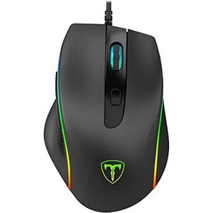 T-DAGGER ماوس العاب كولونيل باضاءة RGB من تي- داجر TGM208- مستشعر ضوئي 6.400 نقطة في البوصة - 6 ازرار قابلة للبرمجة، سلكي