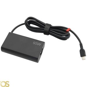 Os Laptop charger compatible with Lenovo with a power of 65 W with Type-C , suitable for compatible devices with the same standard specifications, includes the adapter and AC power cable, safe, fast, and stable 