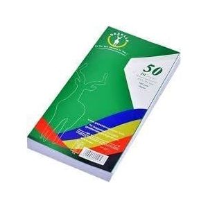 ظرف أبيض 110*220 ملم 100 جرام - 50 قطعة