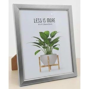 Silver Photo Frame (20x25cm) with Stand Back, for Table or Wall