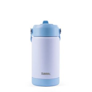 Tank تانك موڤ، ٣٥٠ مل، زجاجة ستانلس ستيل، خالية من مادة BPA، معزولة حراريًا، مانع للتسريب - سكاى بلو