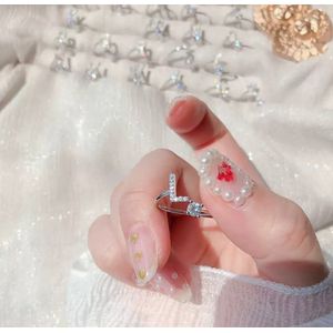 خاتم الحرف L العصري من الفضة النقية 925