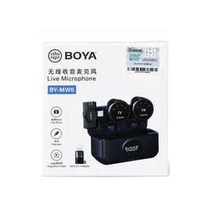 Boya MW6 Dual Wireless Omnidirectional Lavalier Microphone - Black