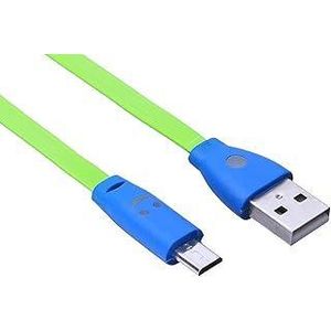 Other Smiley Design Micro USB Cable With Light Indicator - Green