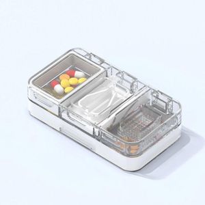Small or Large Pill Cutter, Pill Splitter, Portable Pill Organizer with Stainless Steel Blade, Pill Divider for Vitamins and Medicines Large Size