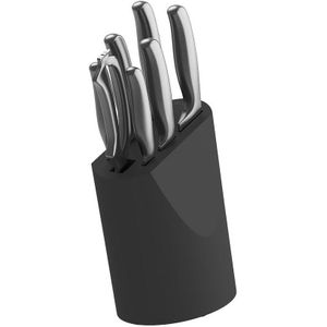 Berghoff DINA Frame 8 Piece Knife Block Set Complete Kitchen Knife Collection with Organized Block Storage for Professional and Home Cooking