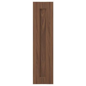 Door Depicts a brown walnut ENKÖPING cabinet door with a vertical recessed pull handle. Its rectangular, framed, and a subtle wood grain pattern.