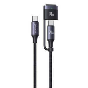 Yesido CA197 2 Meter 240W Fast Charging Type-C to Type-C/T 140W Magnetic Charging for IP Laptop Data Cable