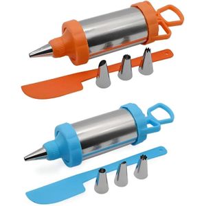 Pastry Tools - Complete 4-Shape Nozzle Kit for Elegant Cookie and Cake Decorating Durable Material for Multiple Uses with Vibrant Colors, Ideal for Confectionery Art