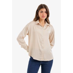 Carina Button-Down Satin Shirt