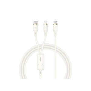 Lanex LS46T PD65W TYPE-C TO TYPE-C + LIGHTNING SILICON CABLE 1.2M