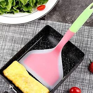 1pc Random Color Silicone Nonstick Fish Spatula, Kitchen Cooking Perforated  Turner For Frying Pan, Silicone Fish Turner Spatula