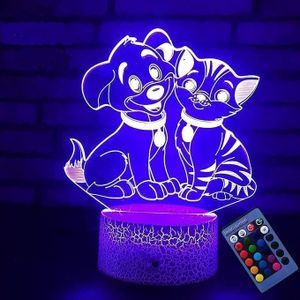 General  3D Night Light, 16 Colour Changing LED Lamp with Remote Control, Illuminated Base – Decorative LED Platform