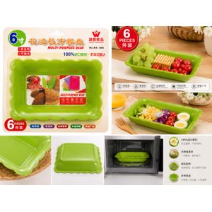 Party and Candy Plastic Dish Set Of 6 Pieces Dishwasher and Microwave Safe
